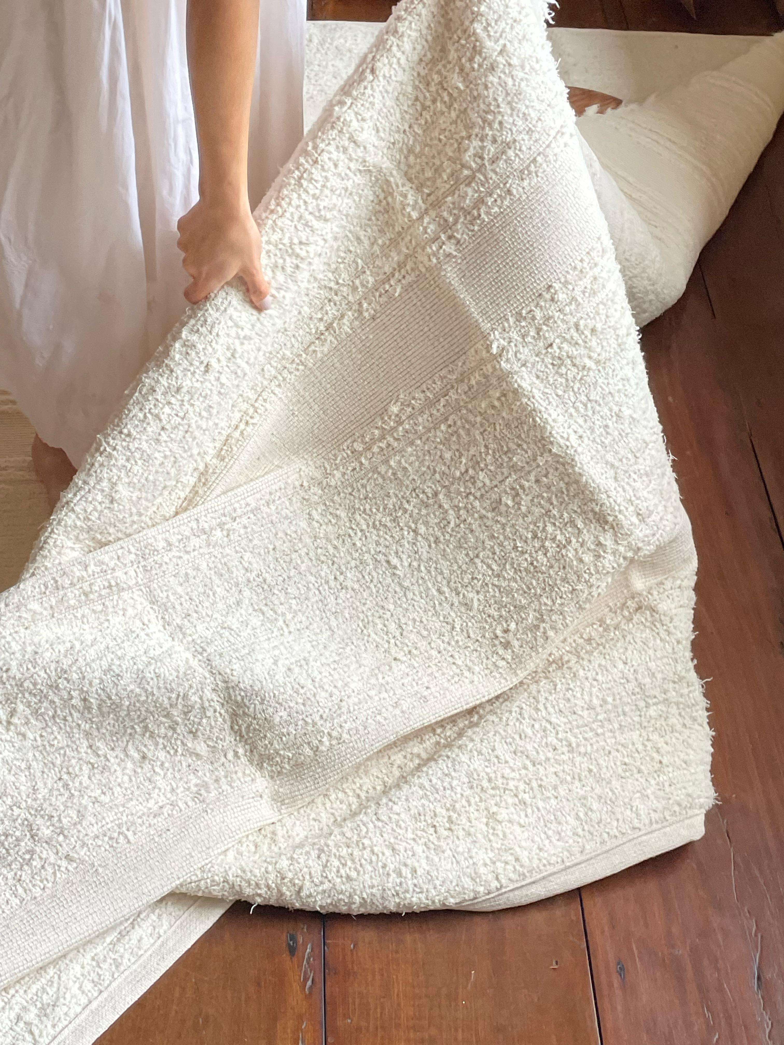 Tapete Poesia Cru 100% Algodão com Listras Ritmadas - Verte Tapetes