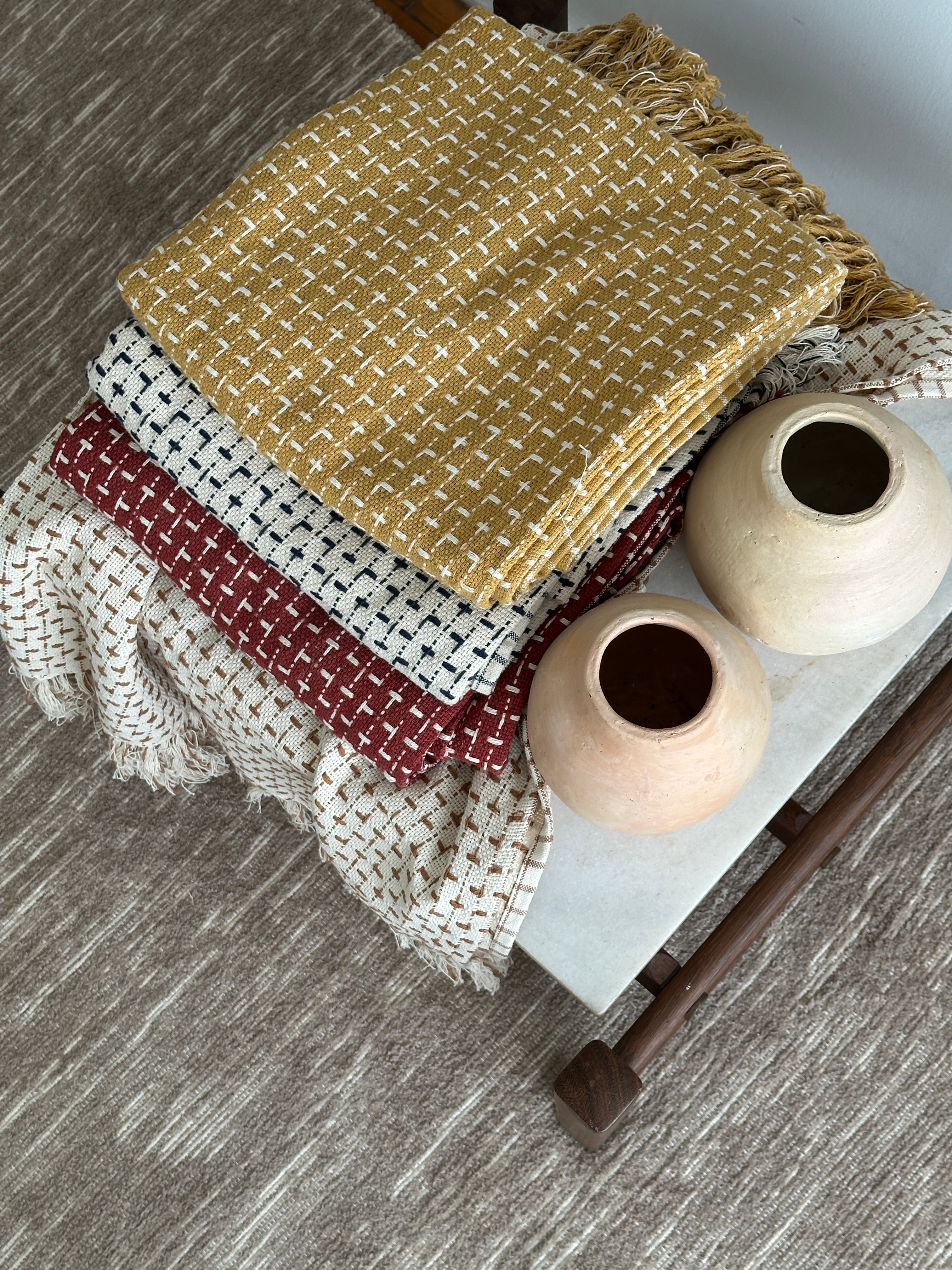 Manta Soar com Franja  - 100% Algodão - Verte Tapetes