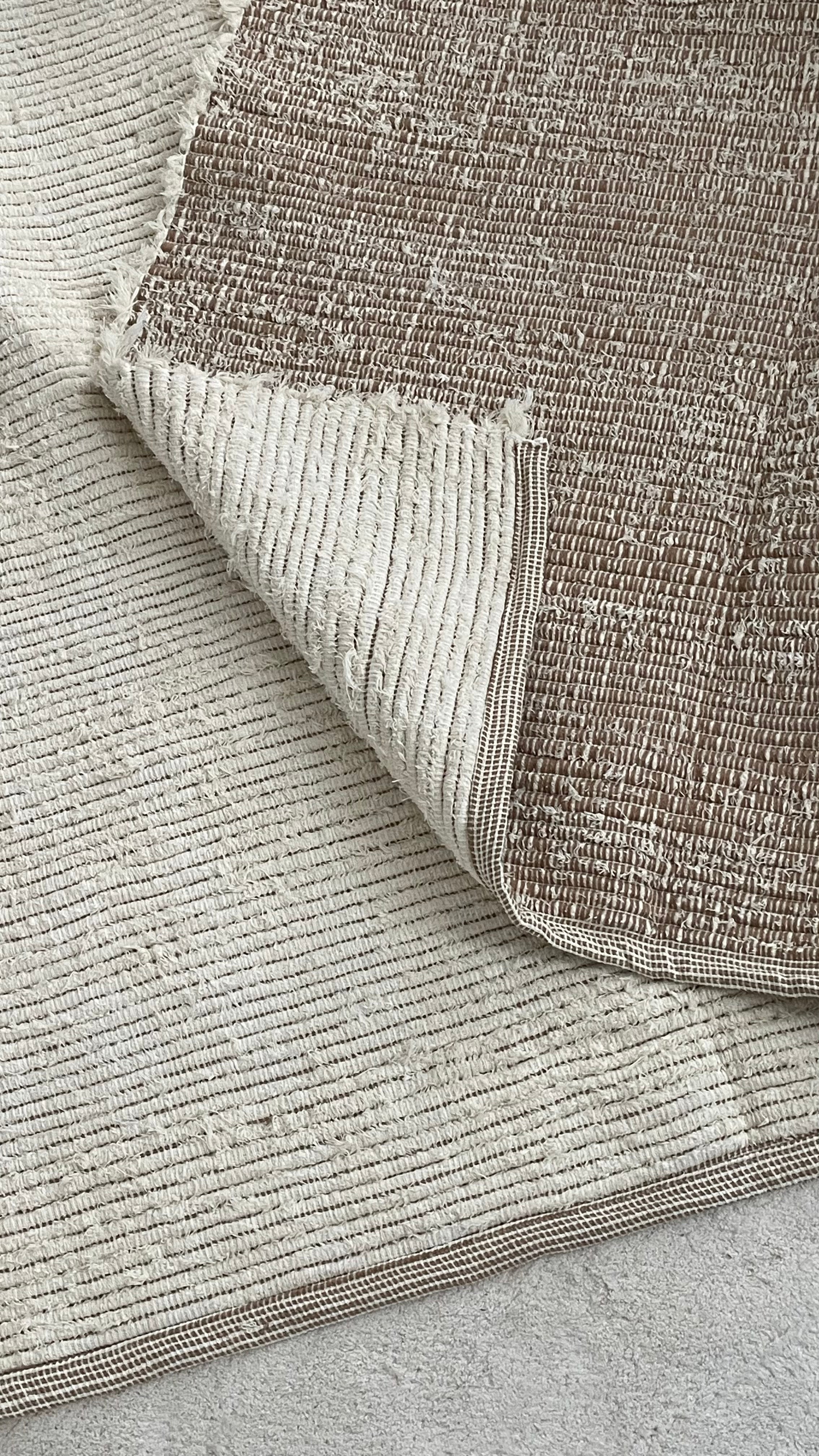 Tapete Verso Dupla Face Mescla e Cru 100% Algodão - Verte Tapetes