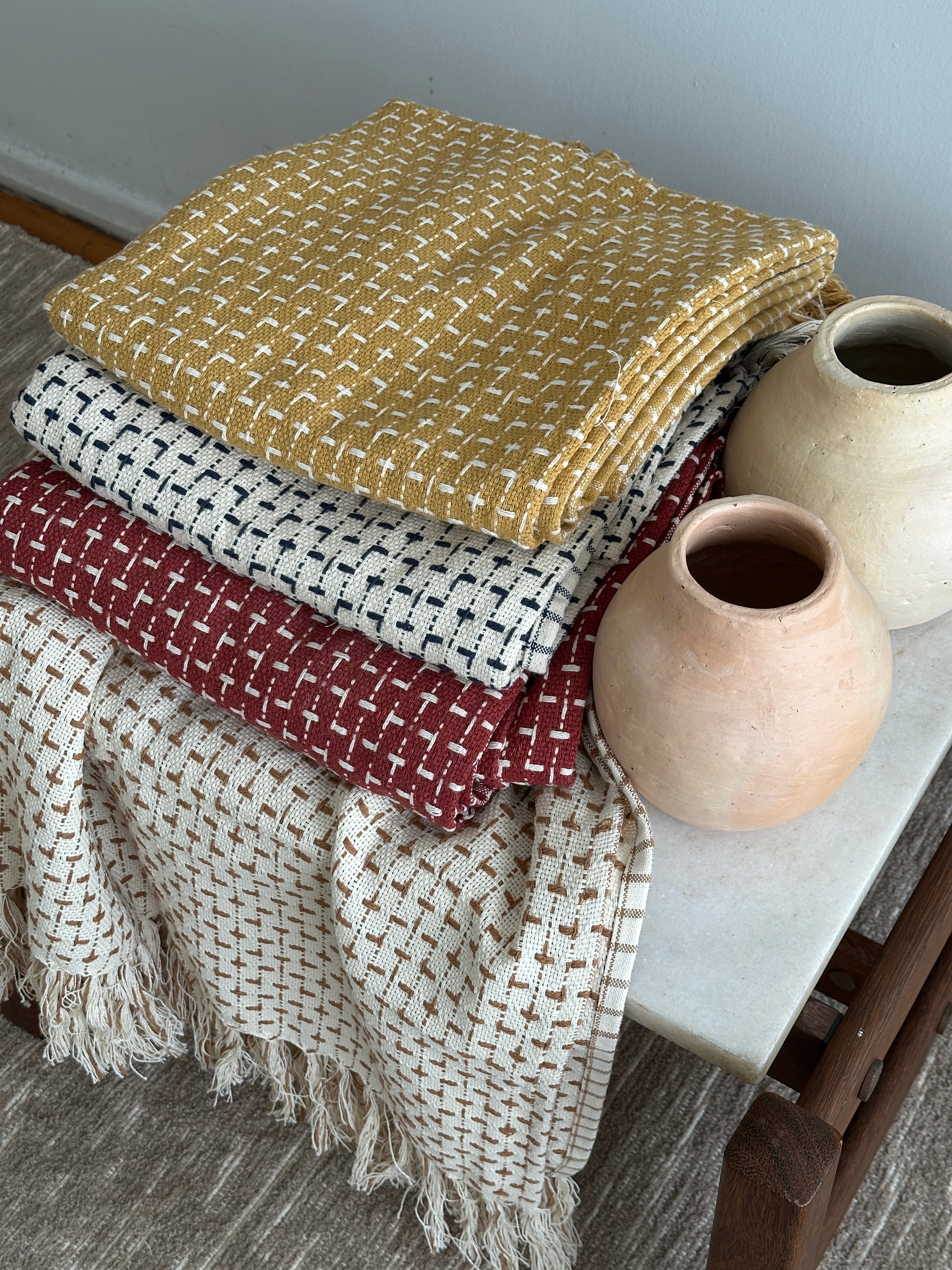 Manta Soar com Franja  - 100% Algodão - Verte Tapetes