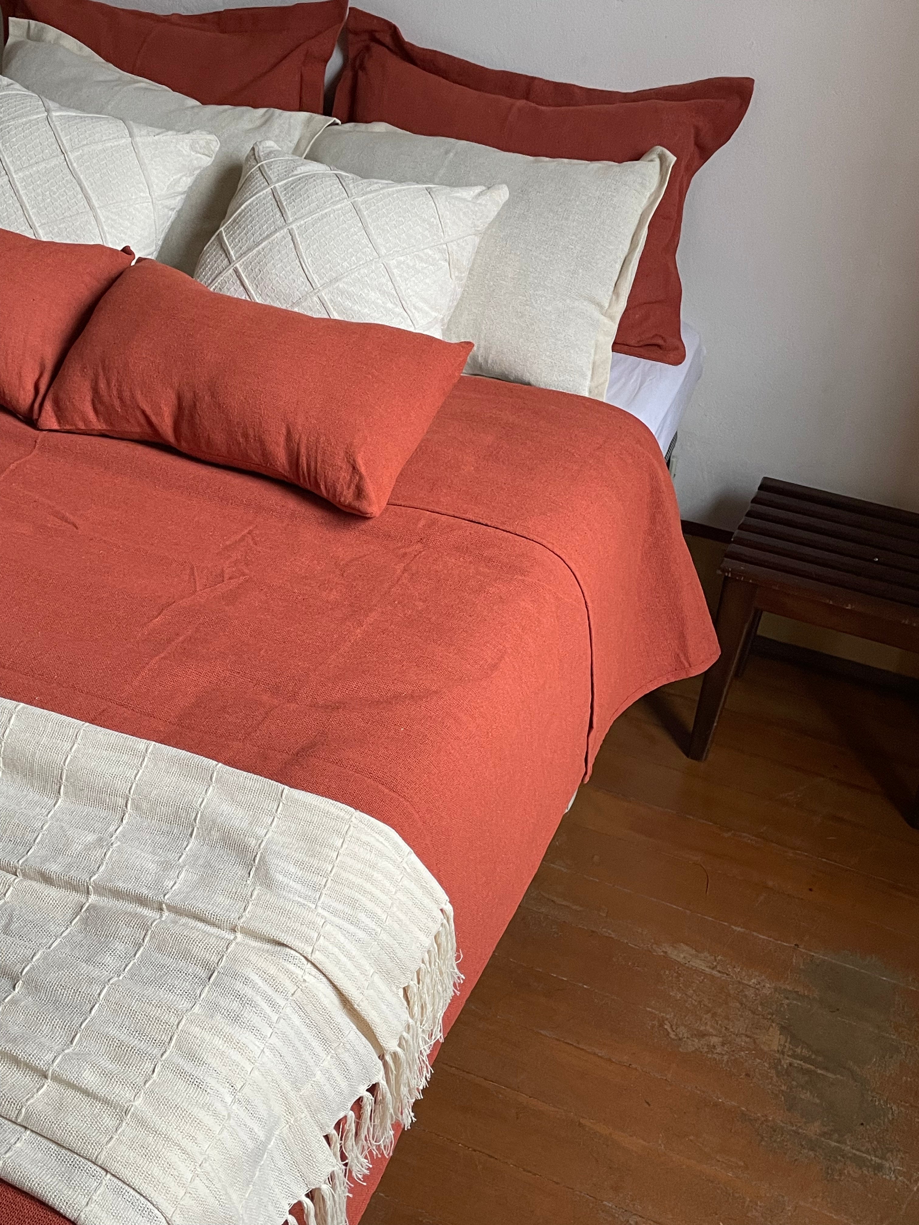 Colcha Colore Terracota - 100% Algodão - Verte Tapetes
