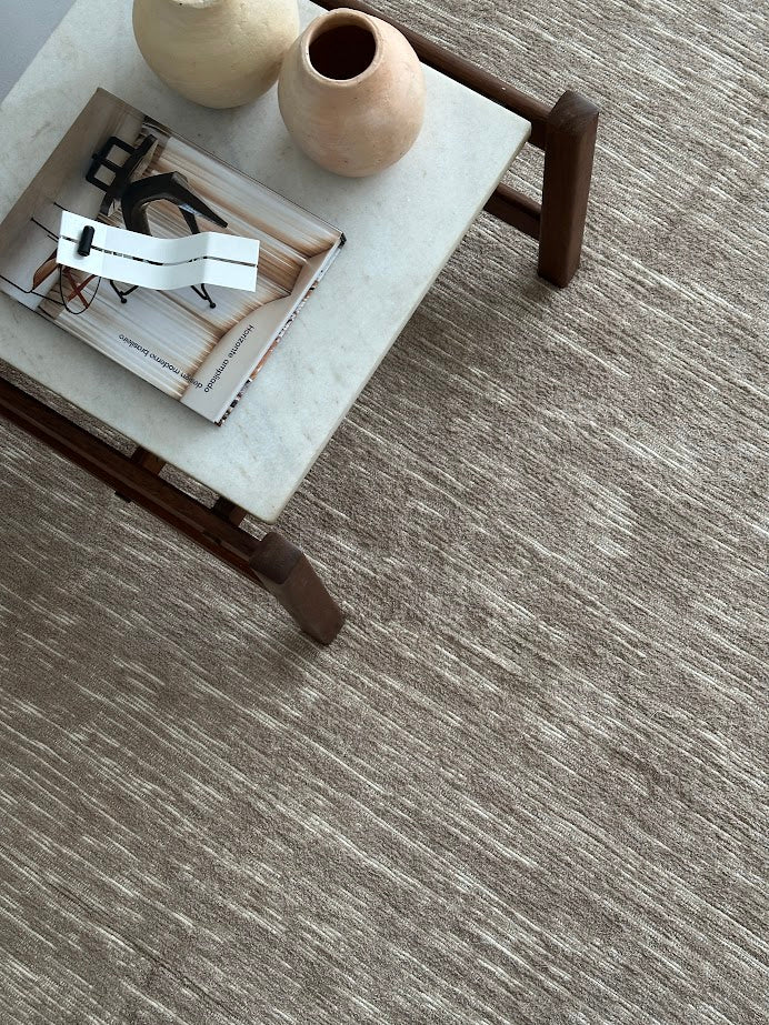 Tapete Campos 100% Algodão Mesclado em Cappuccino - Verte Tapetes